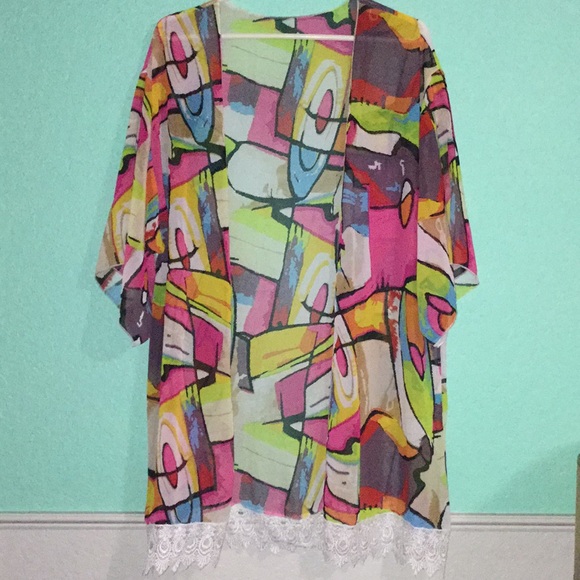 Sweaters - • Abstract Kimono •